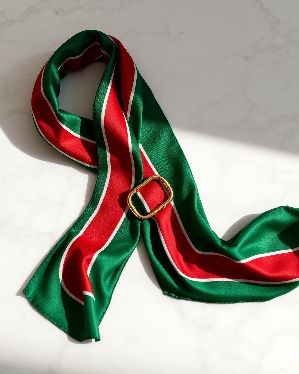 Verde Rosso Silk Twill Scarf